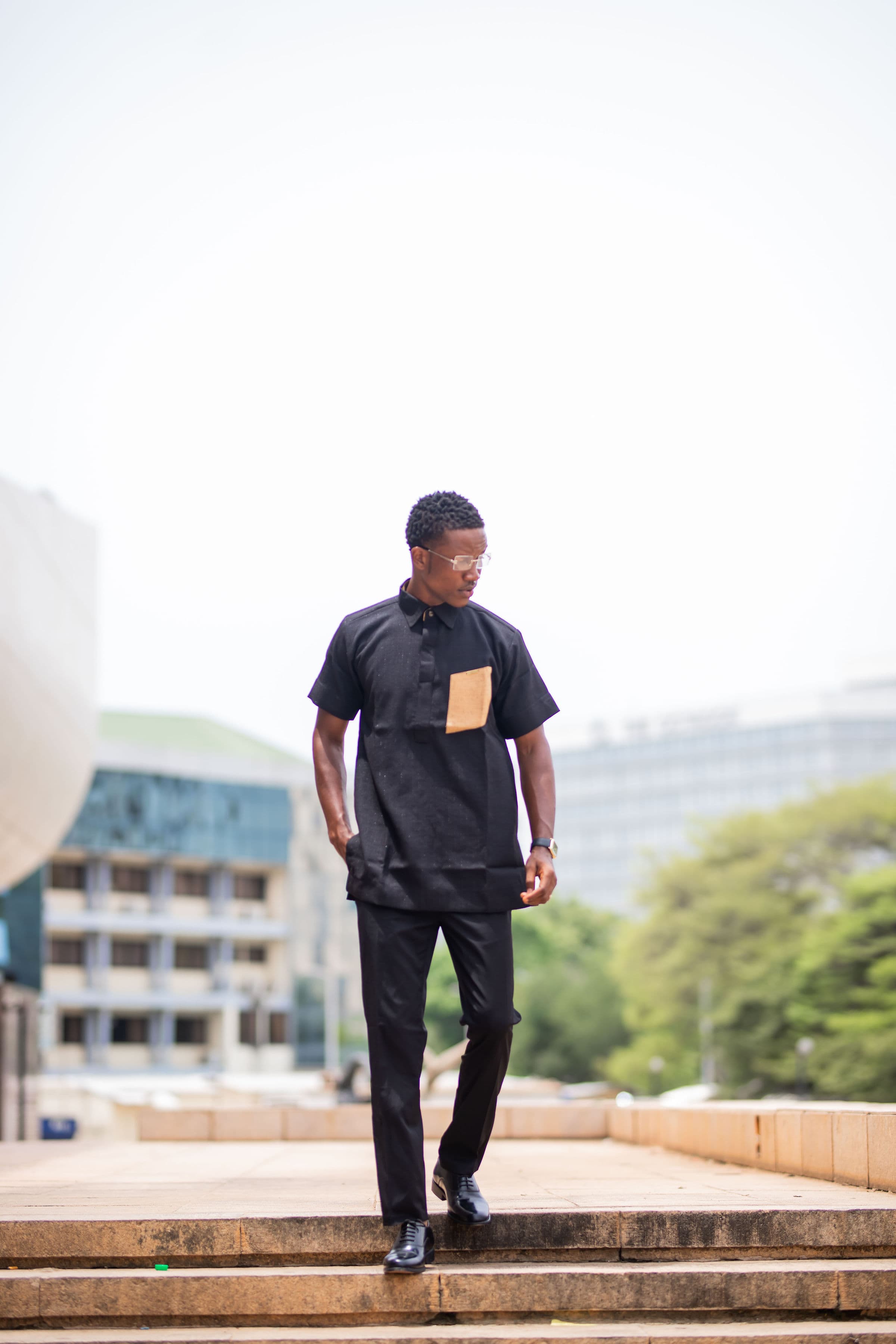 The Charcoal Texture Block Shirt